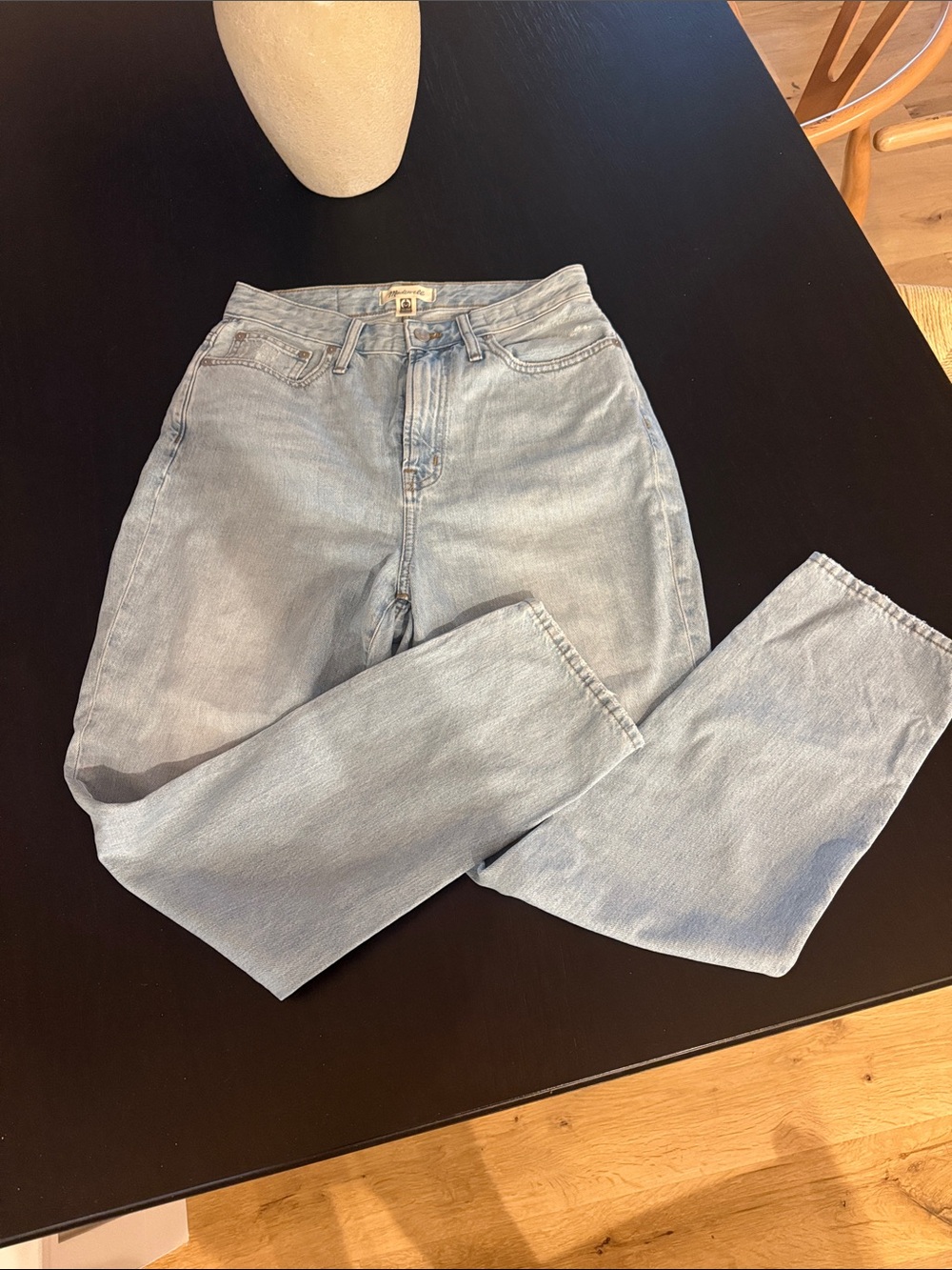 Madewell Light Blue High-Rise Straight Jeans